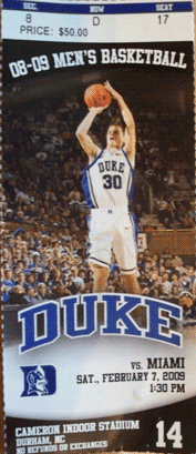 Duke Miami Ticket